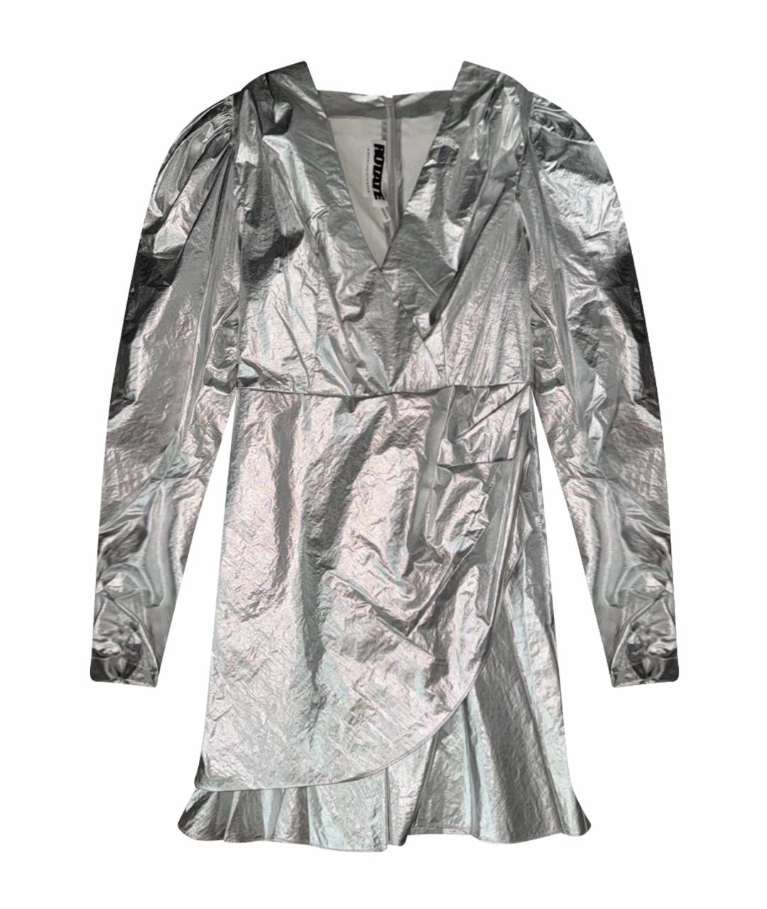 ROTATE Серебряное полиэстеровое коктейльное платье, фото 1