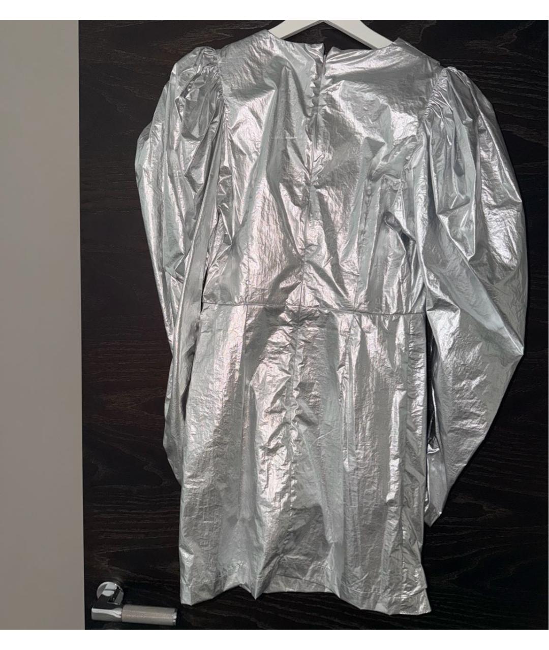 ROTATE Серебряное полиэстеровое коктейльное платье, фото 2