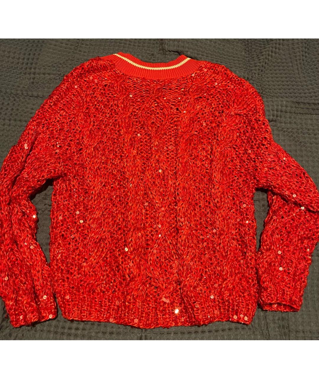 BRUNELLO CUCINELLI Красный льняной джемпер / свитер, фото 5