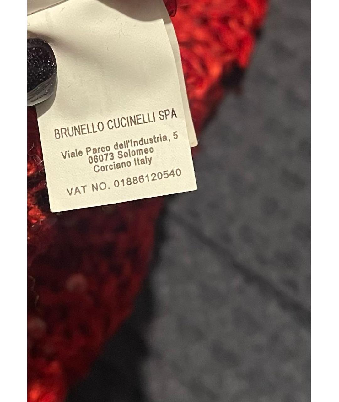 BRUNELLO CUCINELLI Красный льняной джемпер / свитер, фото 3