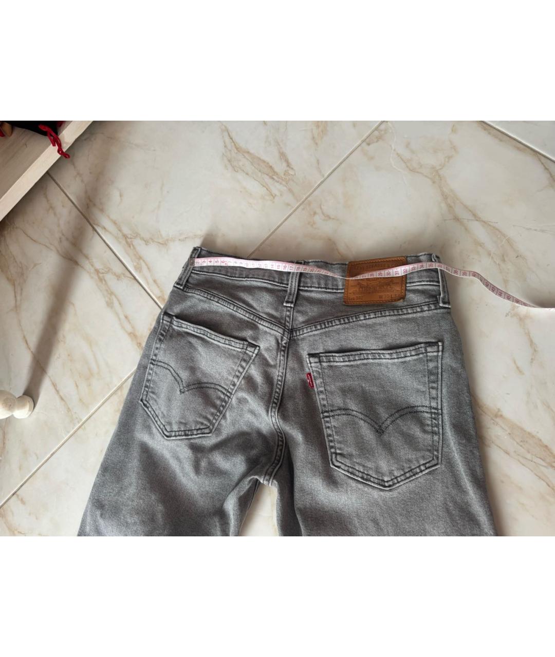 LEVI'S Антрацитовые хлопковые прямые джинсы, фото 3