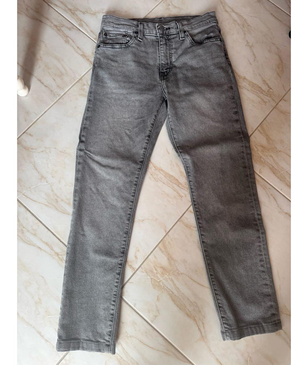 LEVI'S Антрацитовые хлопковые прямые джинсы, фото 7