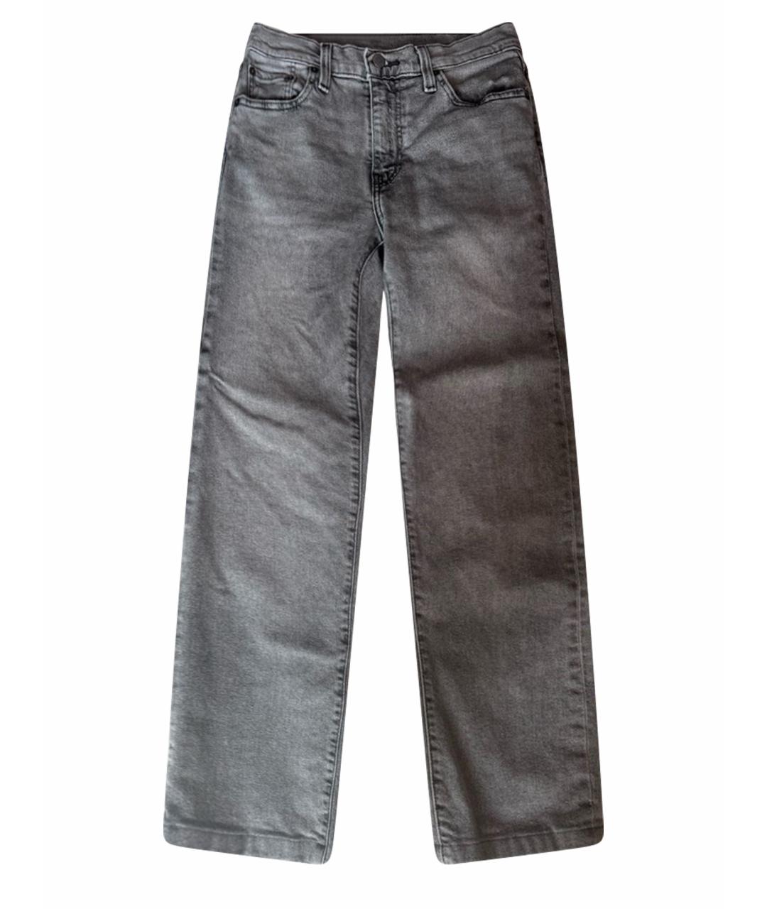 LEVI'S Антрацитовые хлопковые прямые джинсы, фото 1