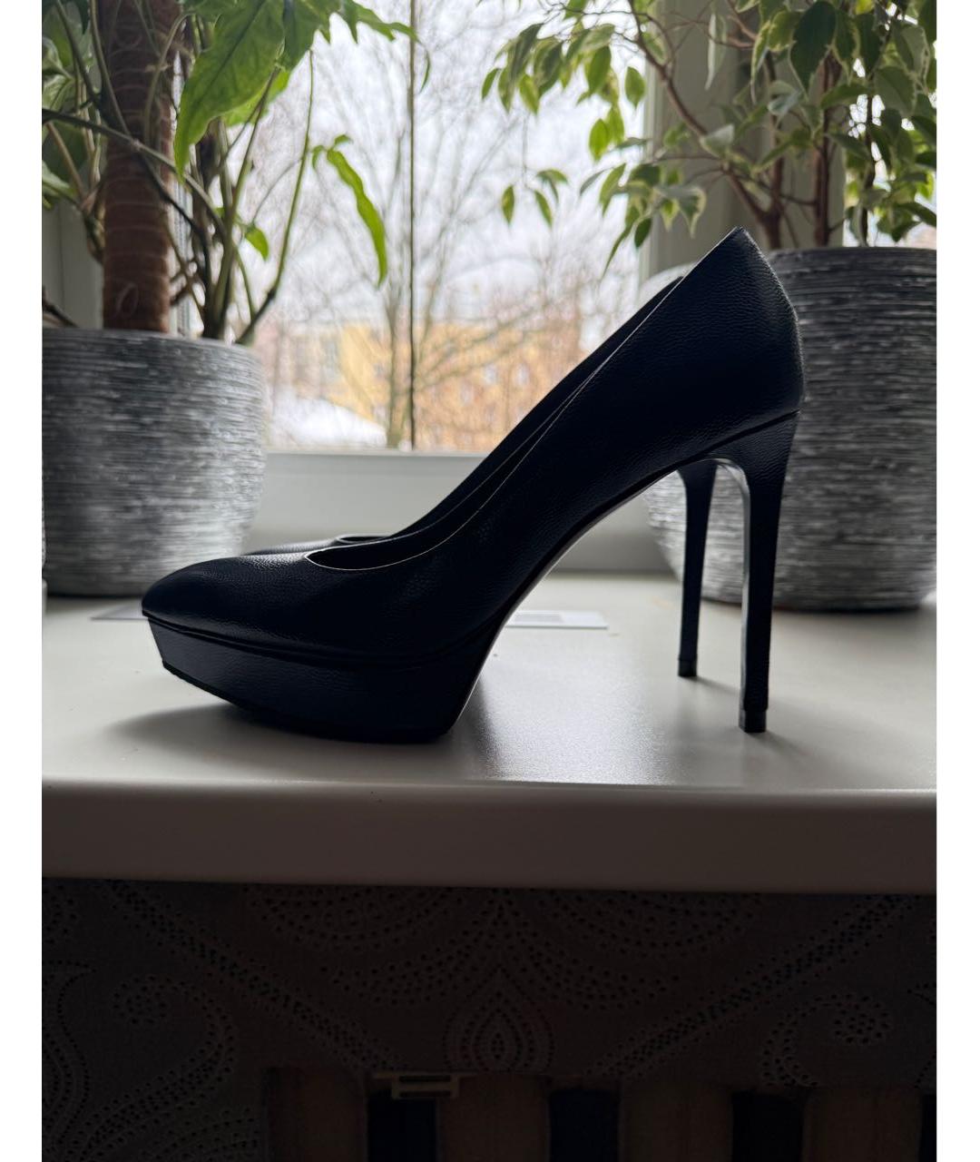 SAINT LAURENT Синие кожаные туфли, фото 4