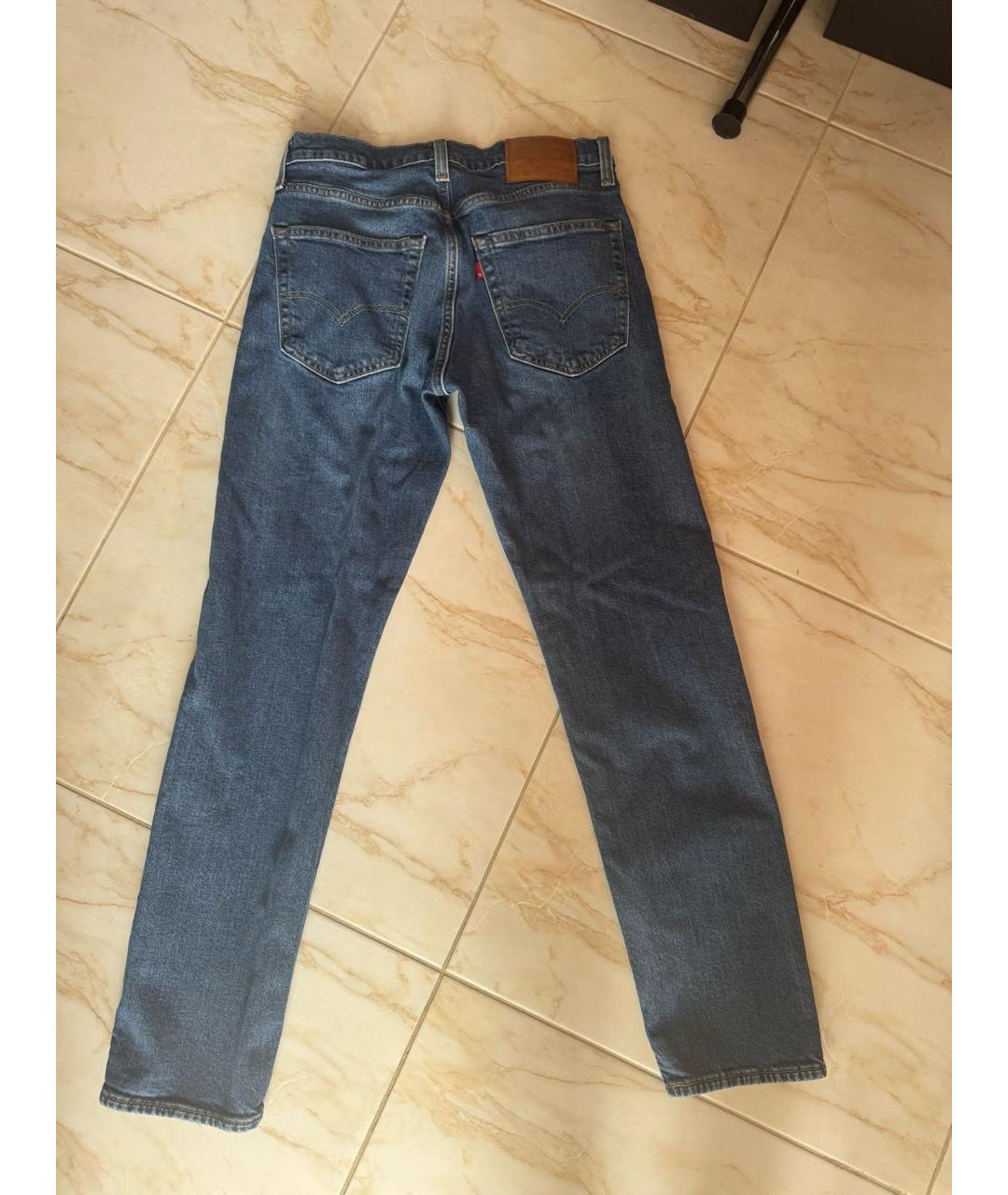 LEVI'S Темно-синие хлопковые прямые джинсы, фото 2