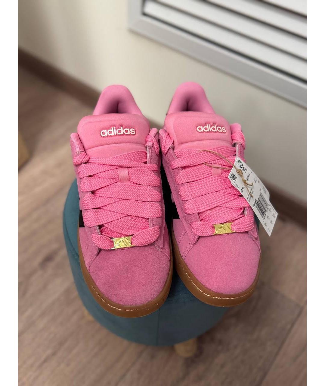 ADIDAS Розовые замшевые кеды, фото 3