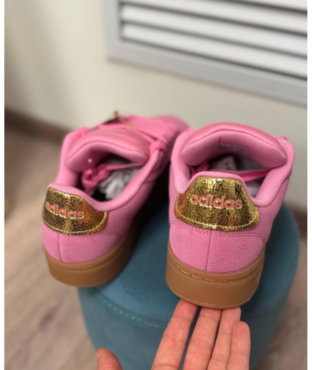 ADIDAS Розовые замшевые кеды, фото 4