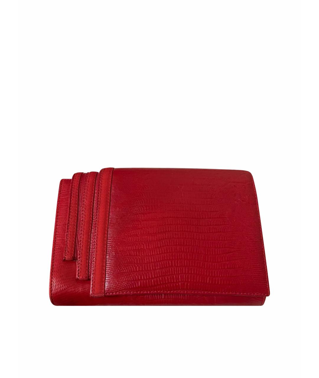 VERSACE Красная кожаная сумка через плечо, фото 1