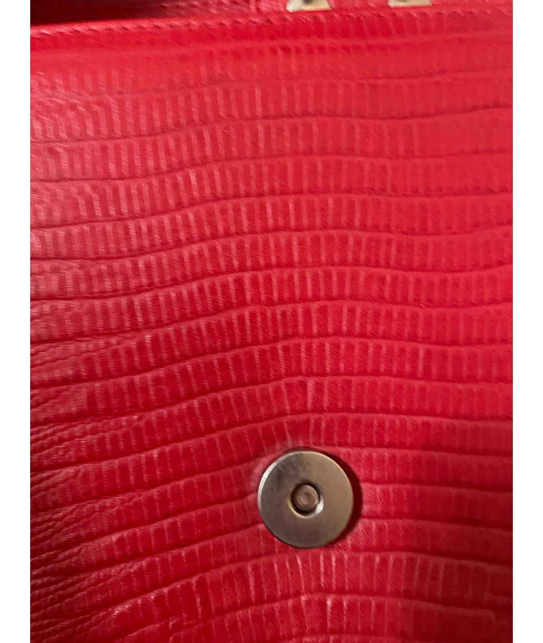 VERSACE Красная кожаная сумка через плечо, фото 7