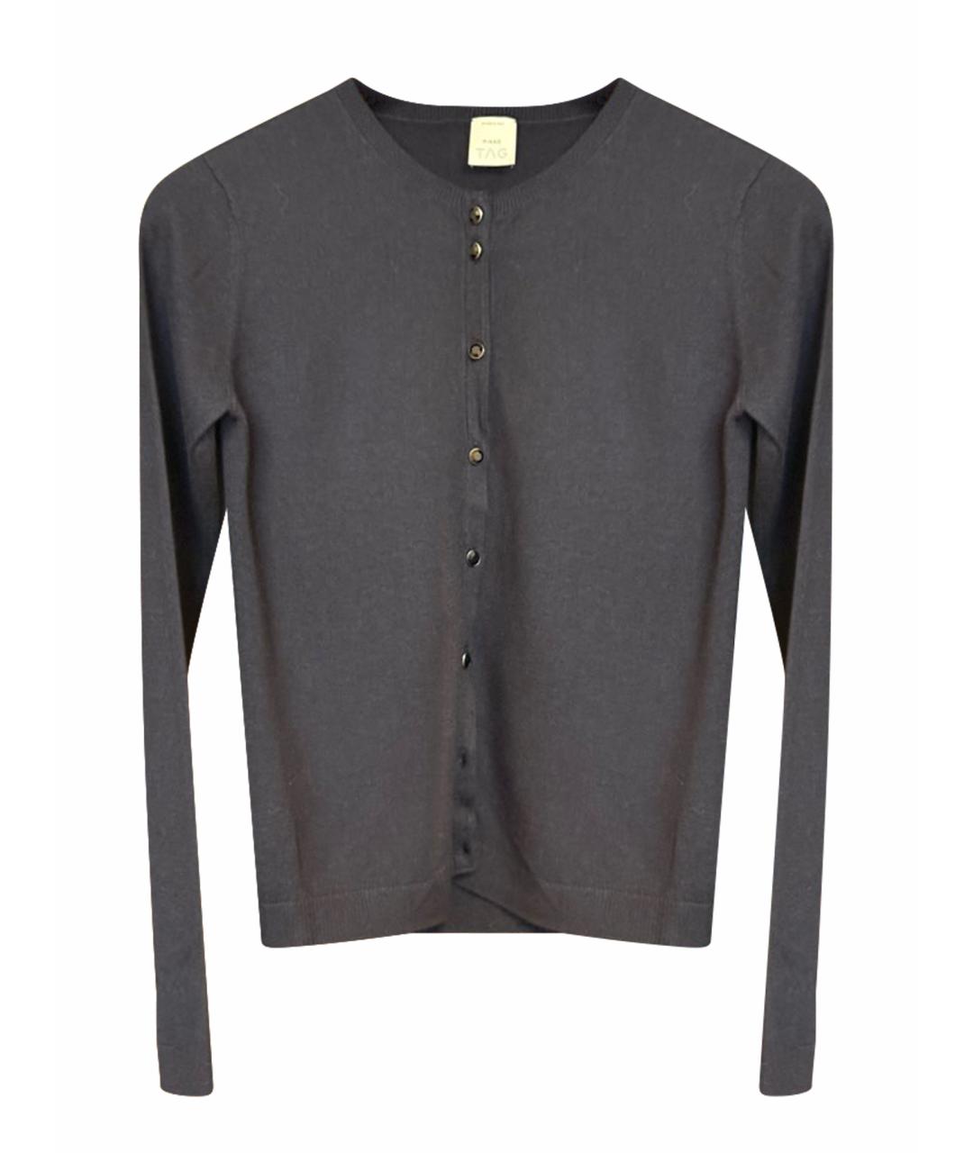 PINKO Темно-синий шерстяной кардиган, фото 1