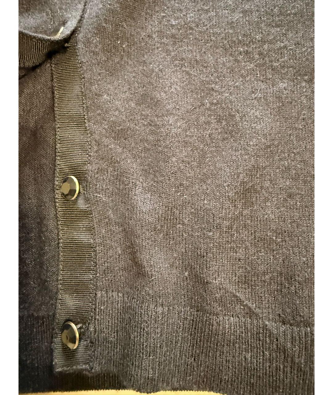 PINKO Темно-синий шерстяной кардиган, фото 4