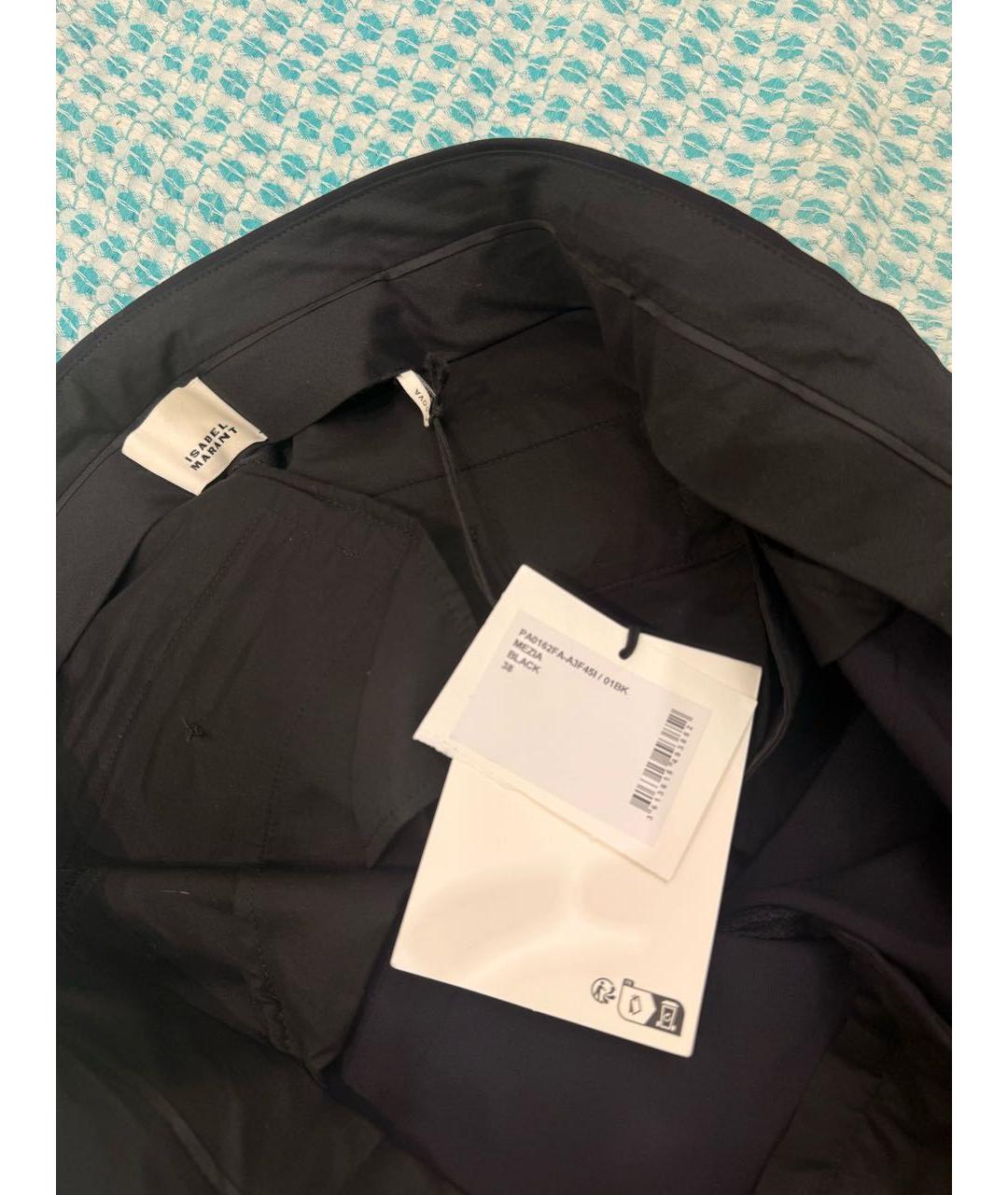 ISABEL MARANT Черные вискозные прямые брюки, фото 4