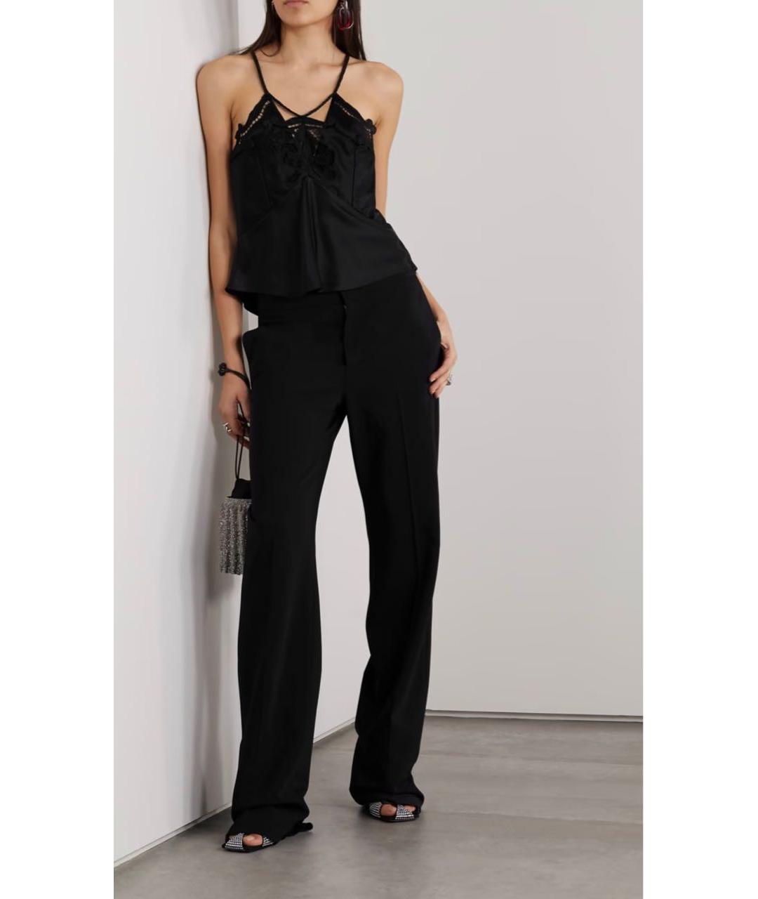 ISABEL MARANT Черные вискозные прямые брюки, фото 7