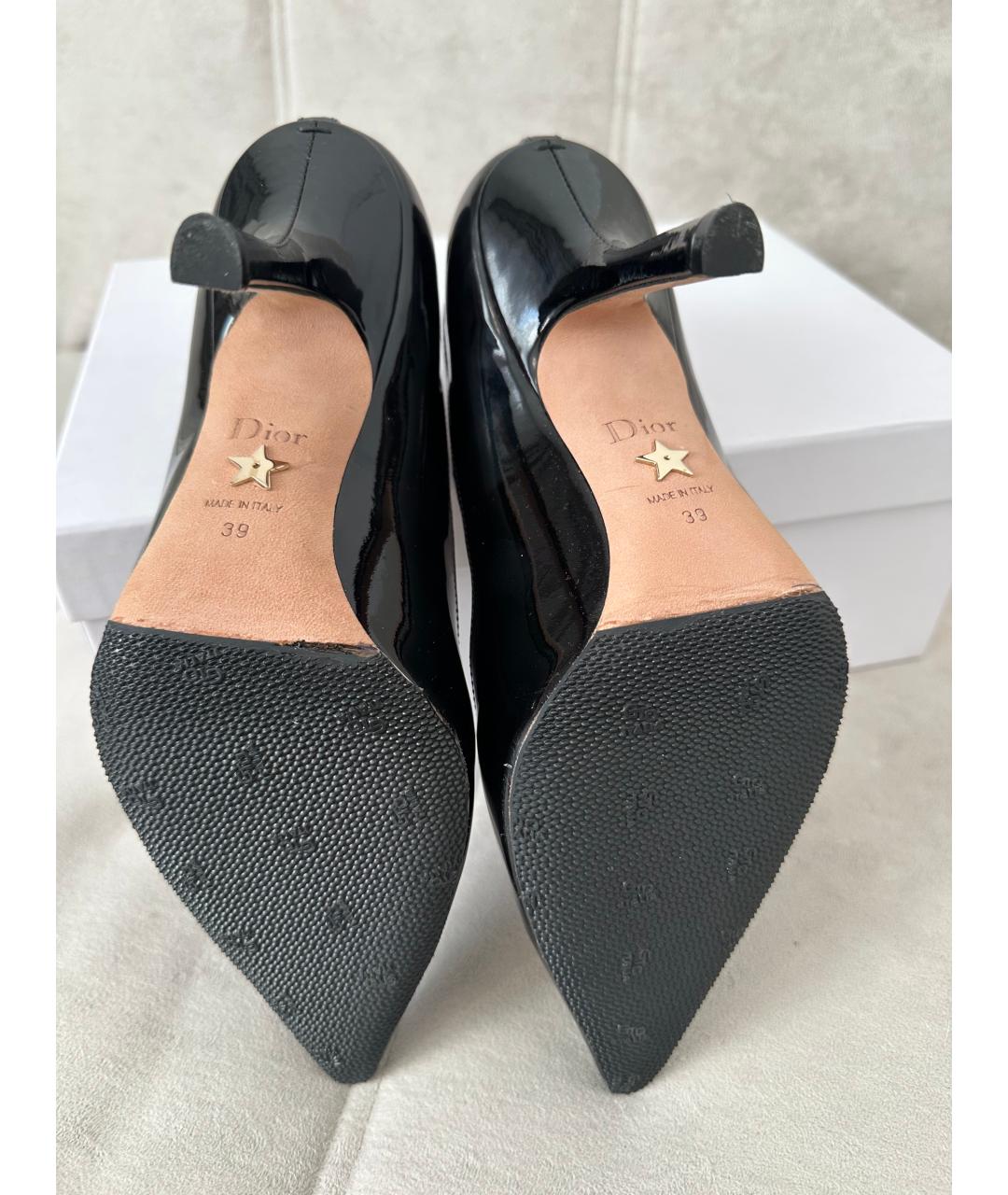 CHRISTIAN DIOR Черные туфли из лакированной кожи, фото 5