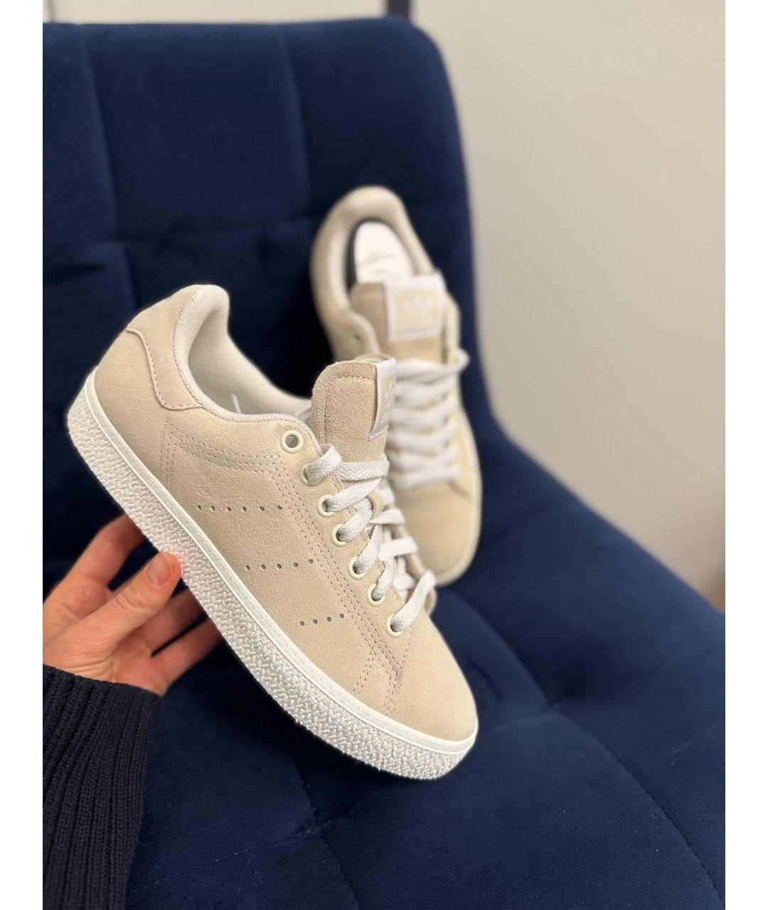 ADIDAS Бежевые замшевые кеды, фото 2