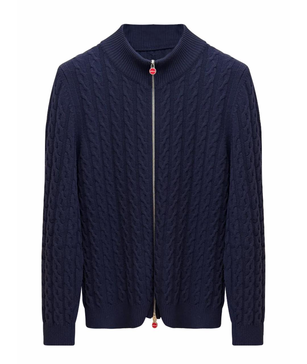 KITON Темно-синий шерстяной кардиган, фото 1