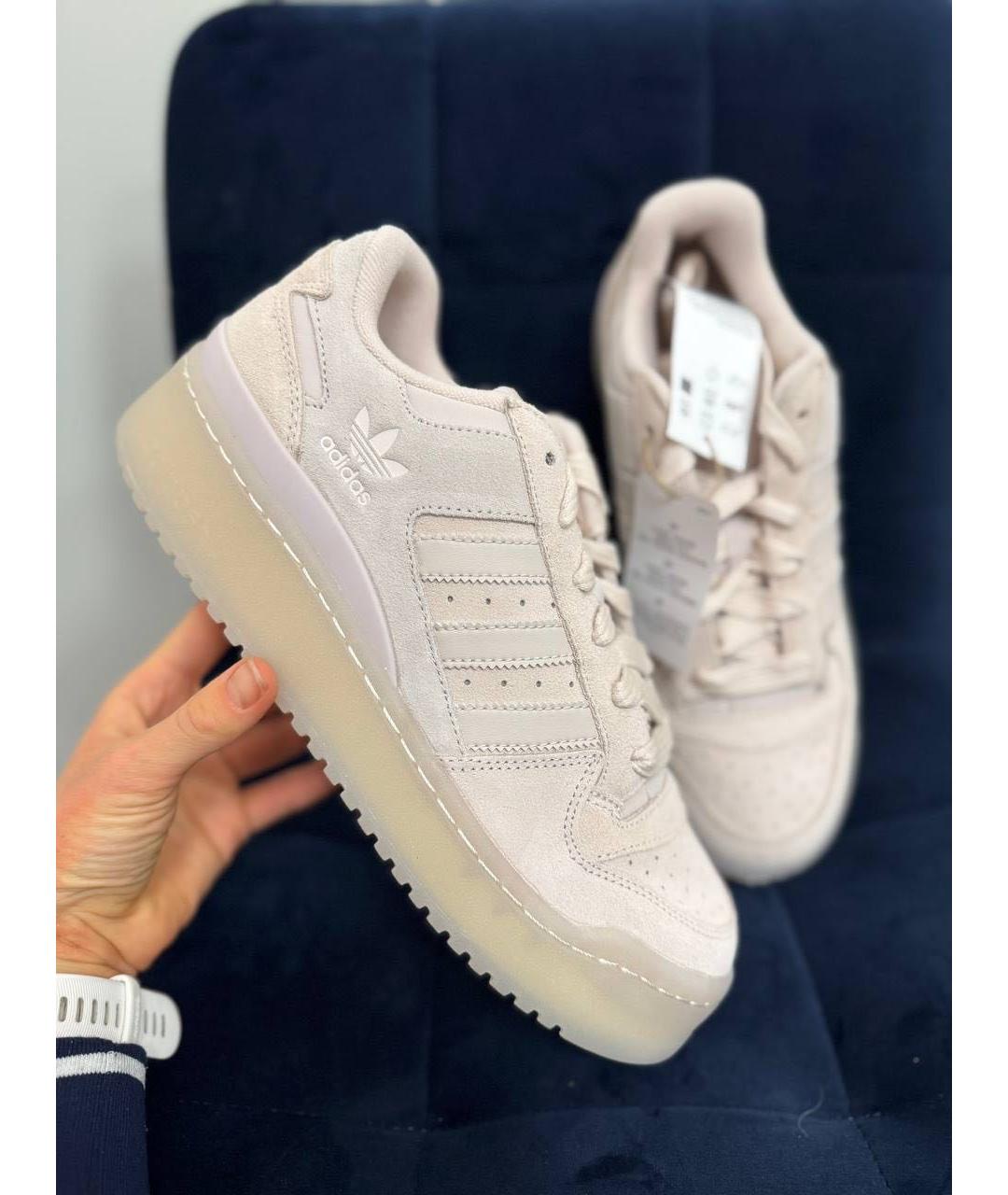 ADIDAS Бежевые замшевые кроссовки, фото 2