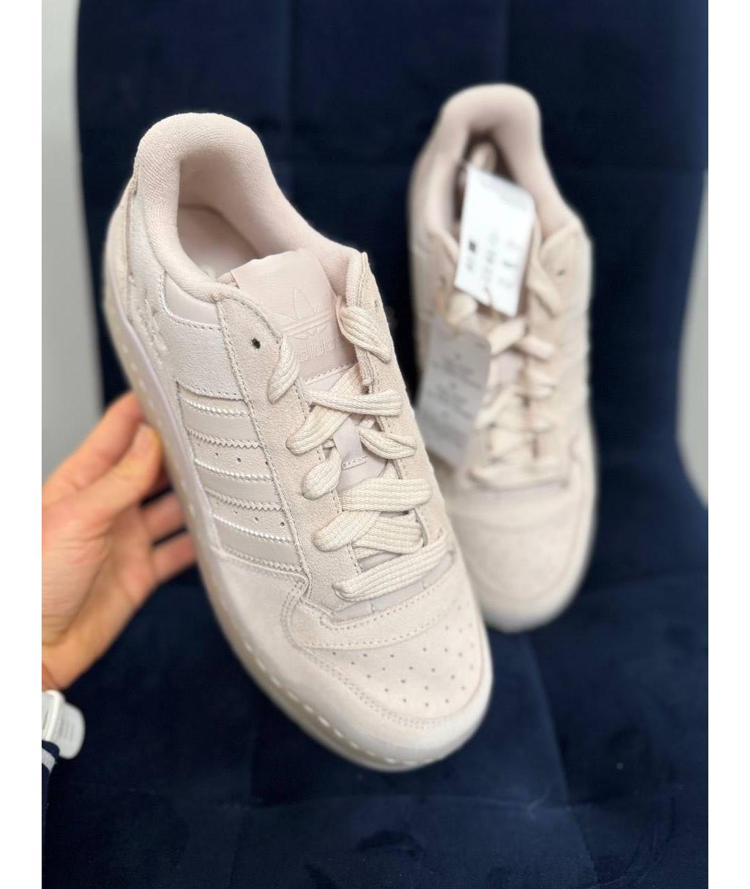 ADIDAS Бежевые замшевые кроссовки, фото 5