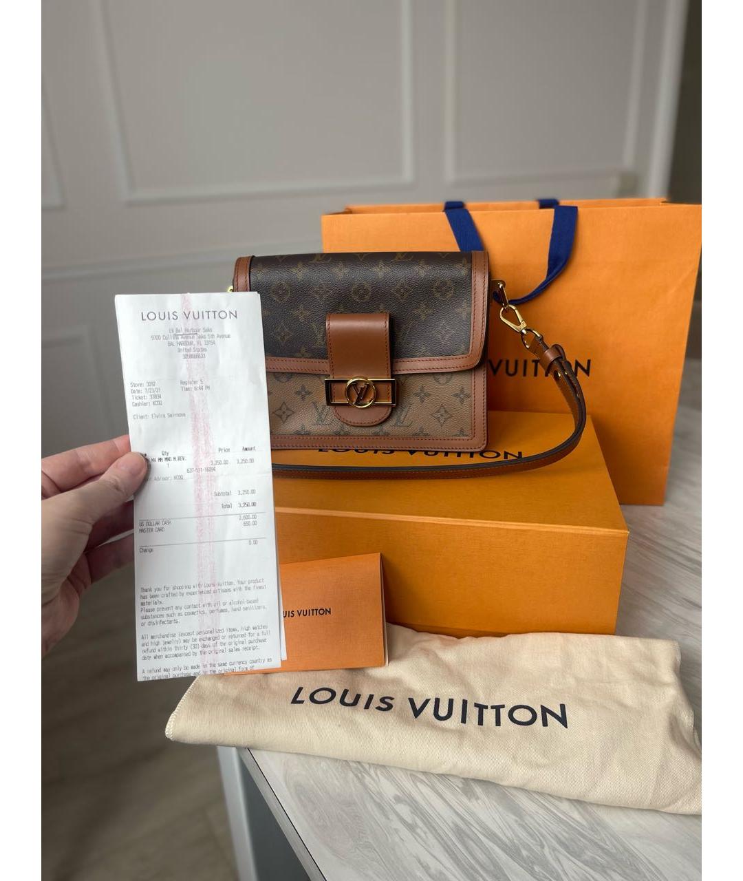 LOUIS VUITTON Коричневая сумка через плечо, фото 2