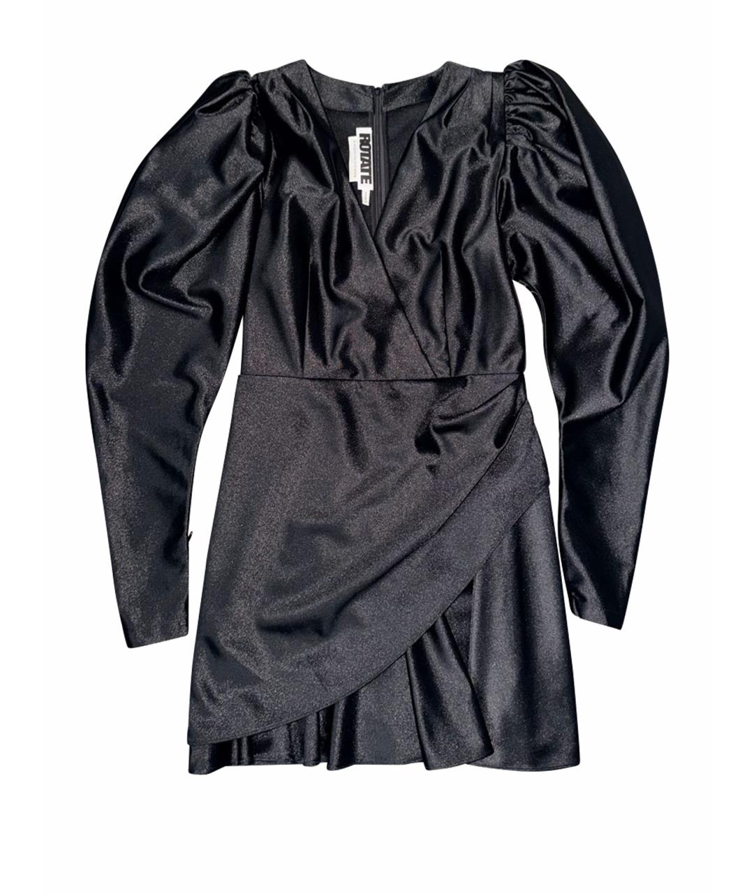 ROTATE Черное полиэстеровое коктейльное платье, фото 1