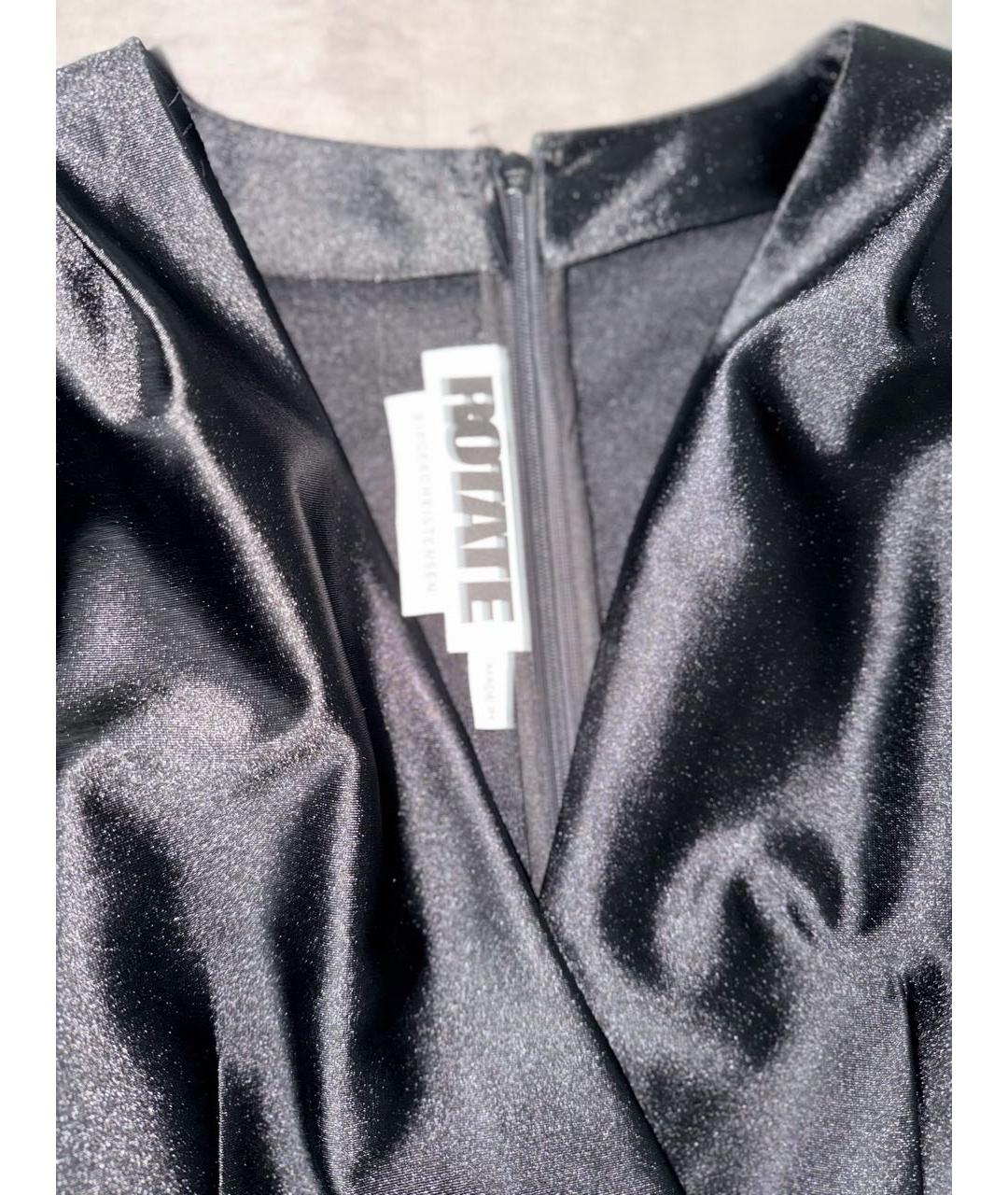 ROTATE Черное полиэстеровое коктейльное платье, фото 3