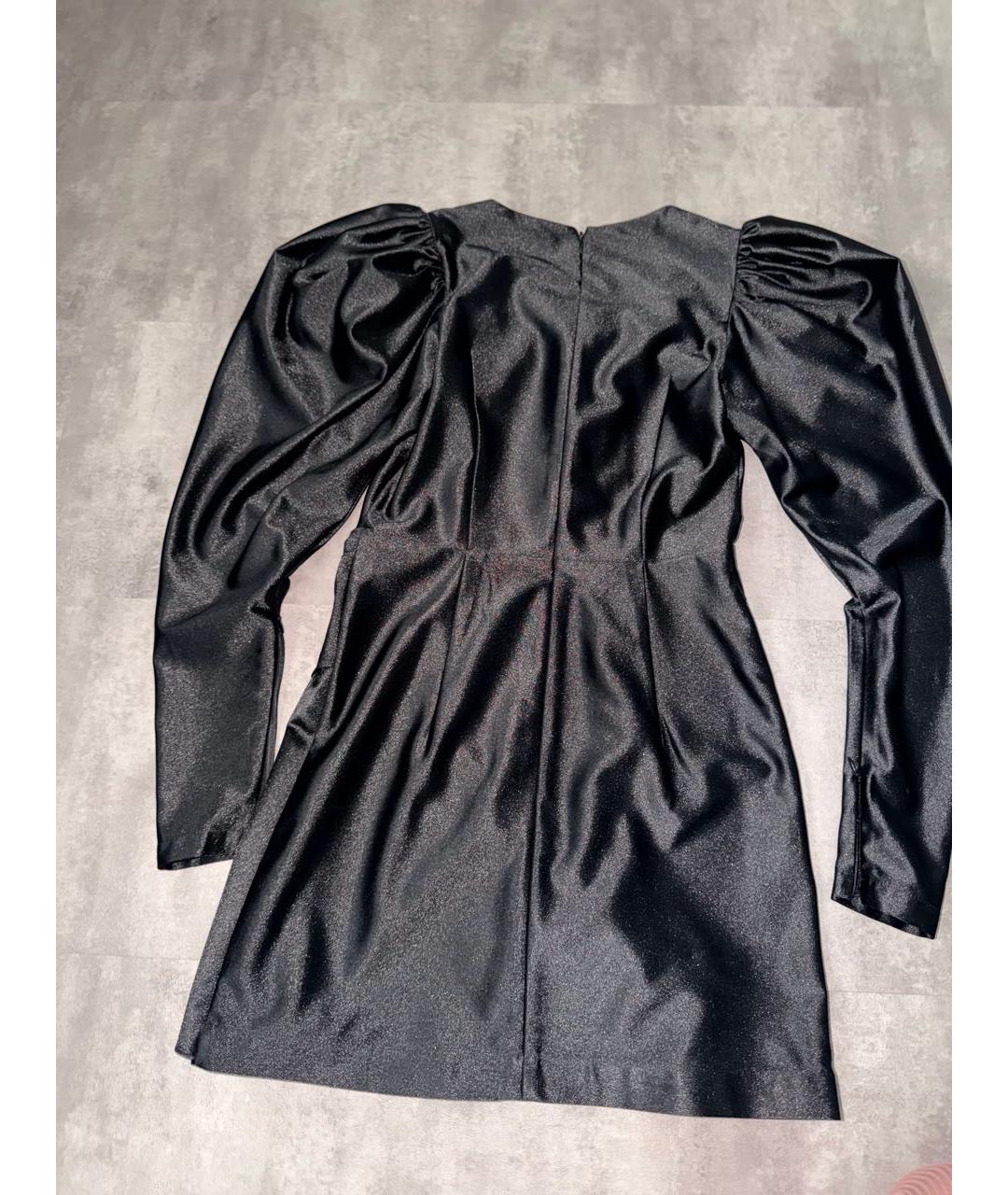 ROTATE Черное полиэстеровое коктейльное платье, фото 4