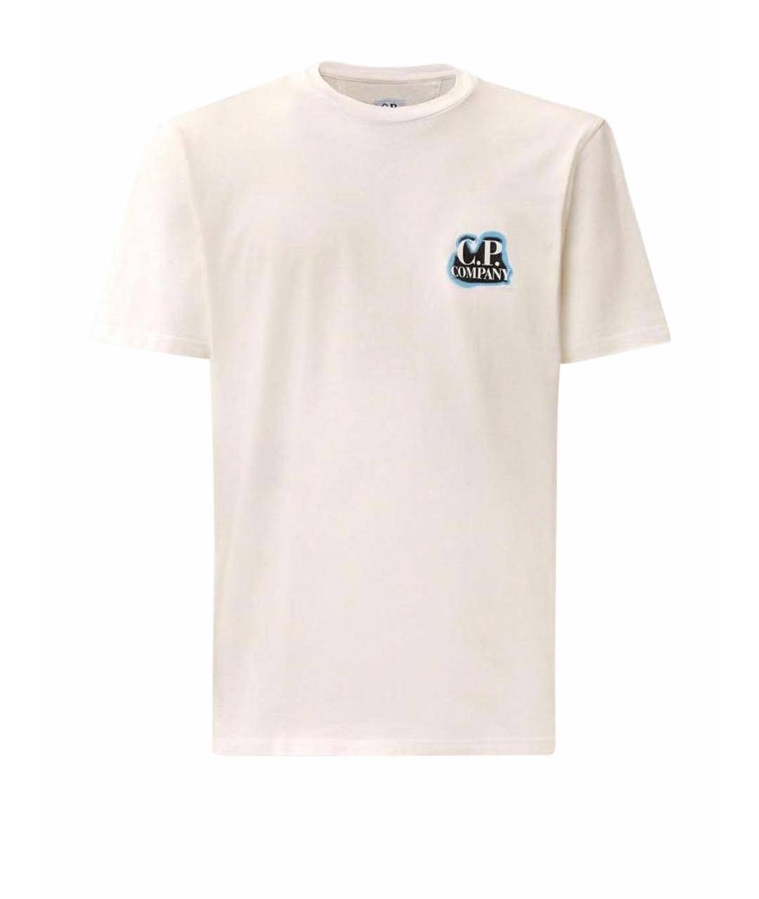 CP COMPANY Белая хлопковая футболка, фото 1