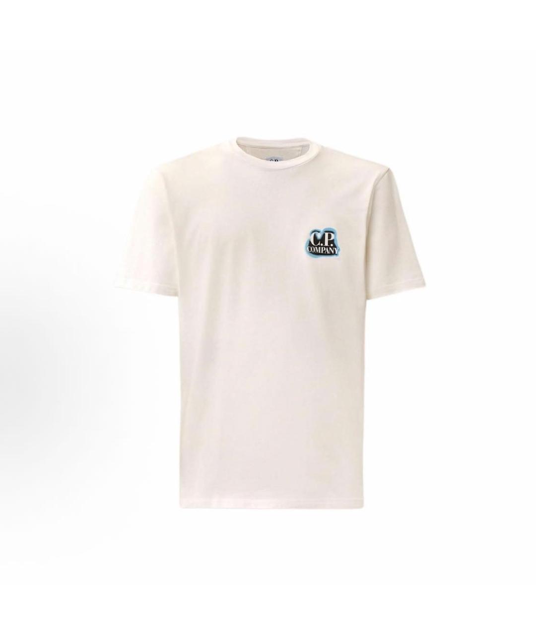 CP COMPANY Белая хлопковая футболка, фото 5