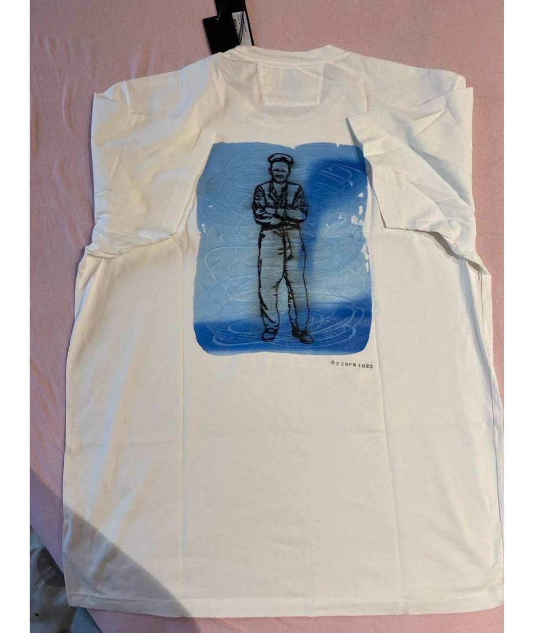 CP COMPANY Белая хлопковая футболка, фото 4