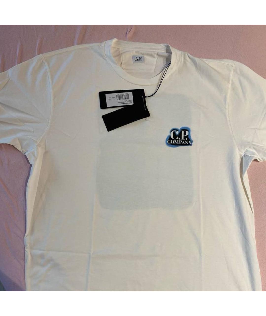 CP COMPANY Белая хлопковая футболка, фото 3