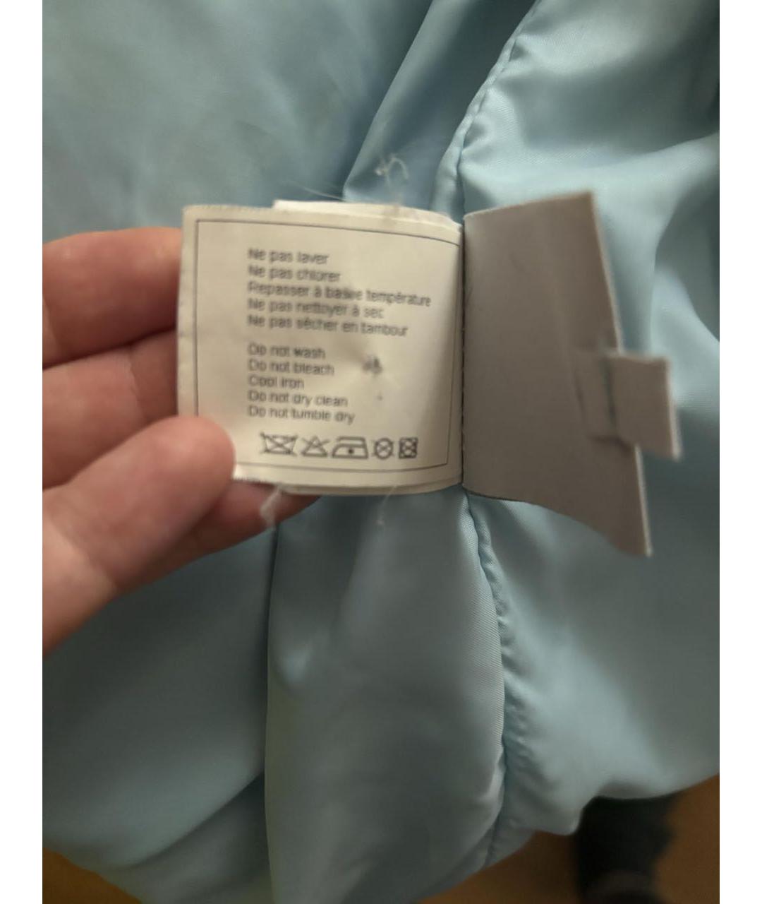 CHANEL Бирюзовый кожаный тренч/плащ, фото 7