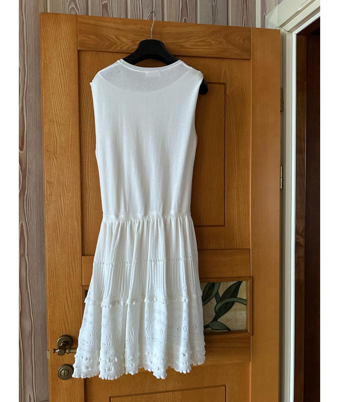 RED VALENTINO Белое хлопковое коктейльное платье, фото 2