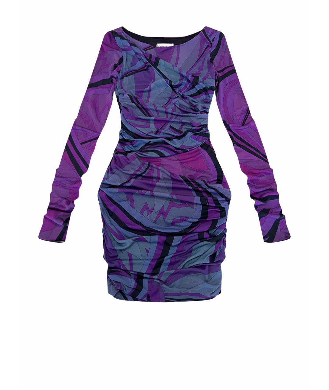 EMILIO PUCCI Мульти шелковое повседневное платье, фото 1