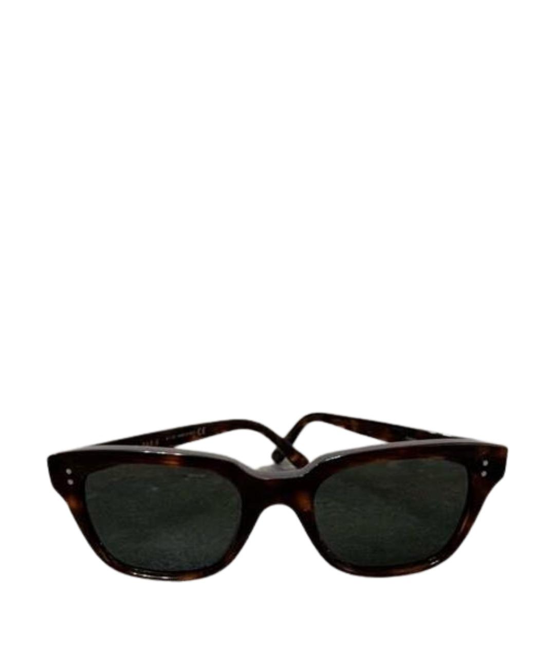 CELINE Коричневые пластиковые солнцезащитные очки, фото 1