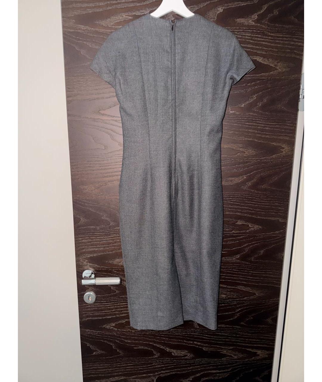 DSQUARED2 Серое шерстяное повседневное платье, фото 2