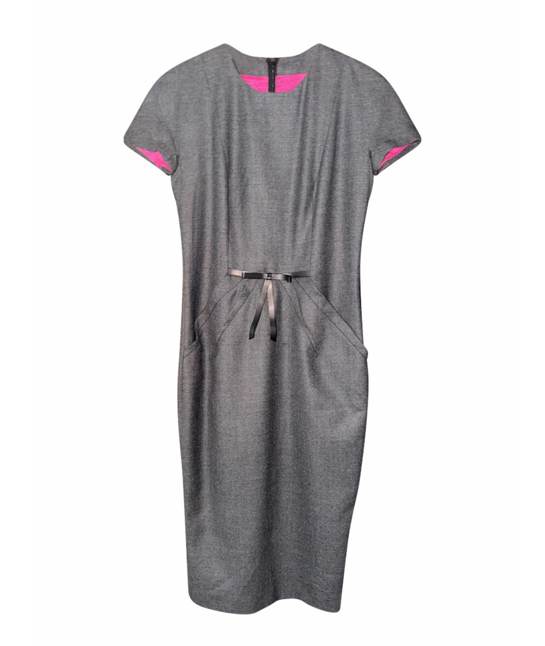 DSQUARED2 Серое шерстяное повседневное платье, фото 1