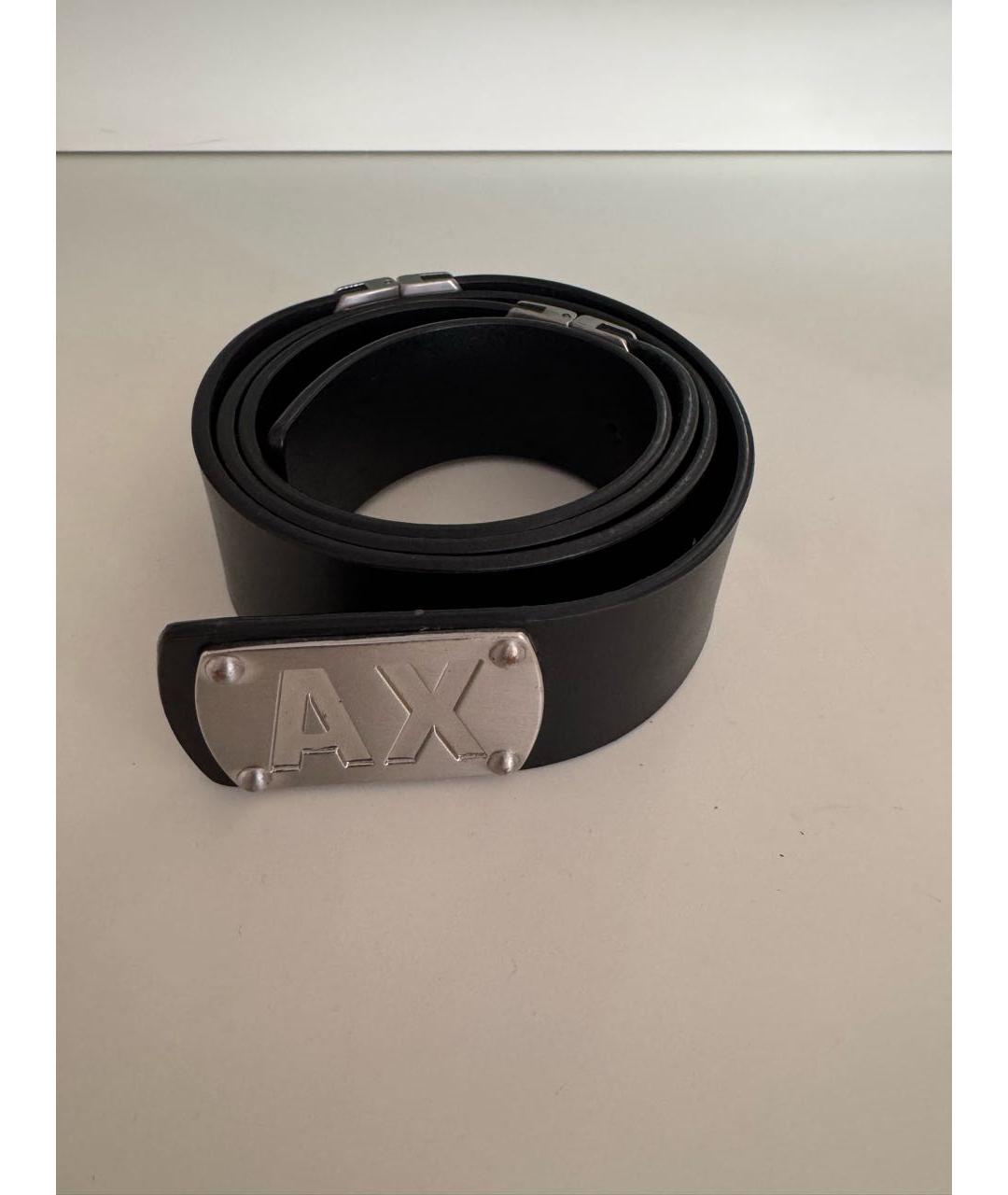 ARMANI EXCHANGE Черный кожаный ремень, фото 6