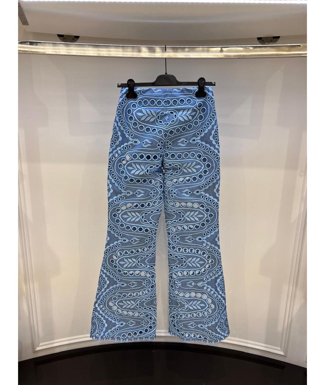 CHARO RUIZ Синие хлопковые брюки широкие, фото 2