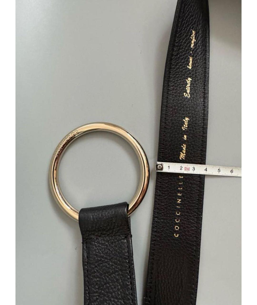 COCCINELLE Черный кожаный ремень, фото 2