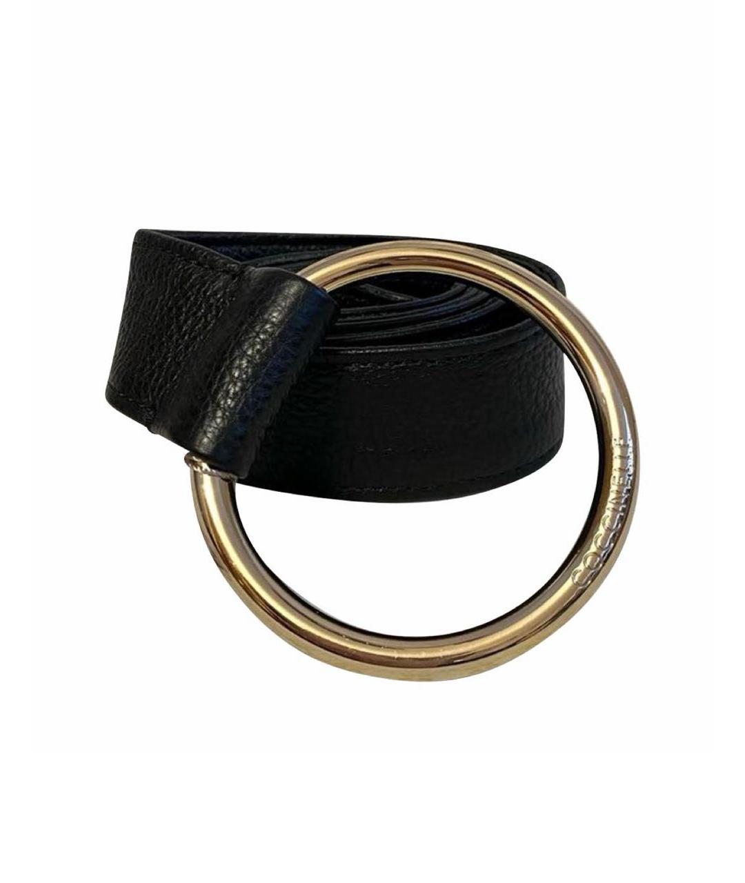 COCCINELLE Черный кожаный ремень, фото 1