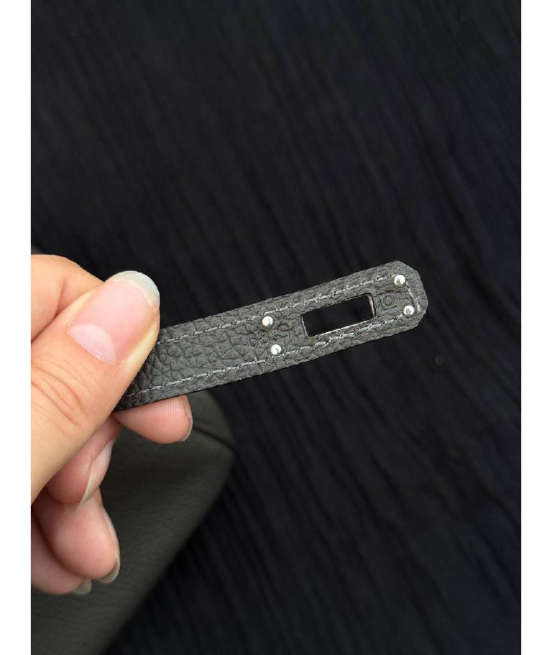 HERMES Кожаная сумка с короткими ручками, фото 5