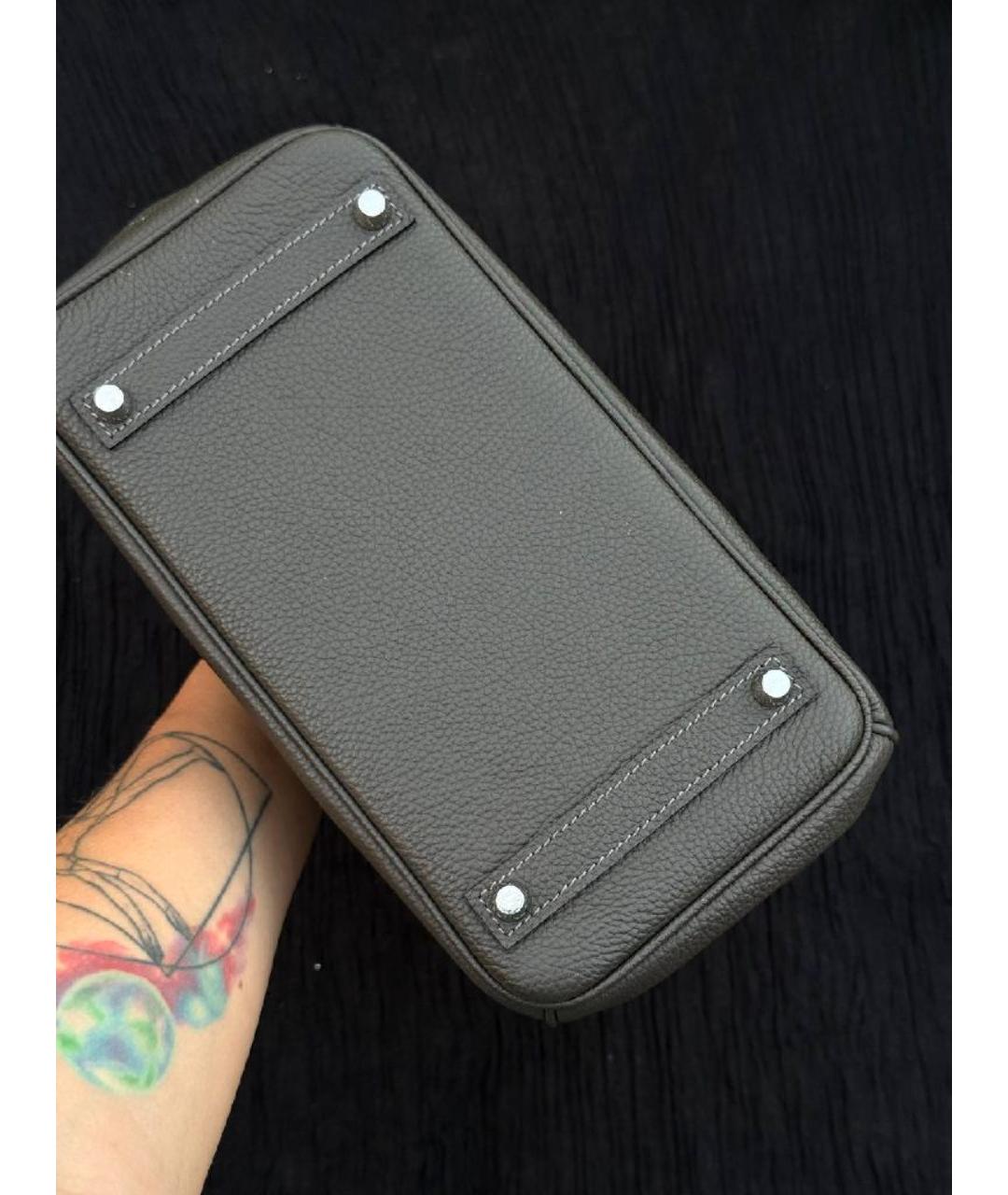 HERMES Кожаная сумка с короткими ручками, фото 7