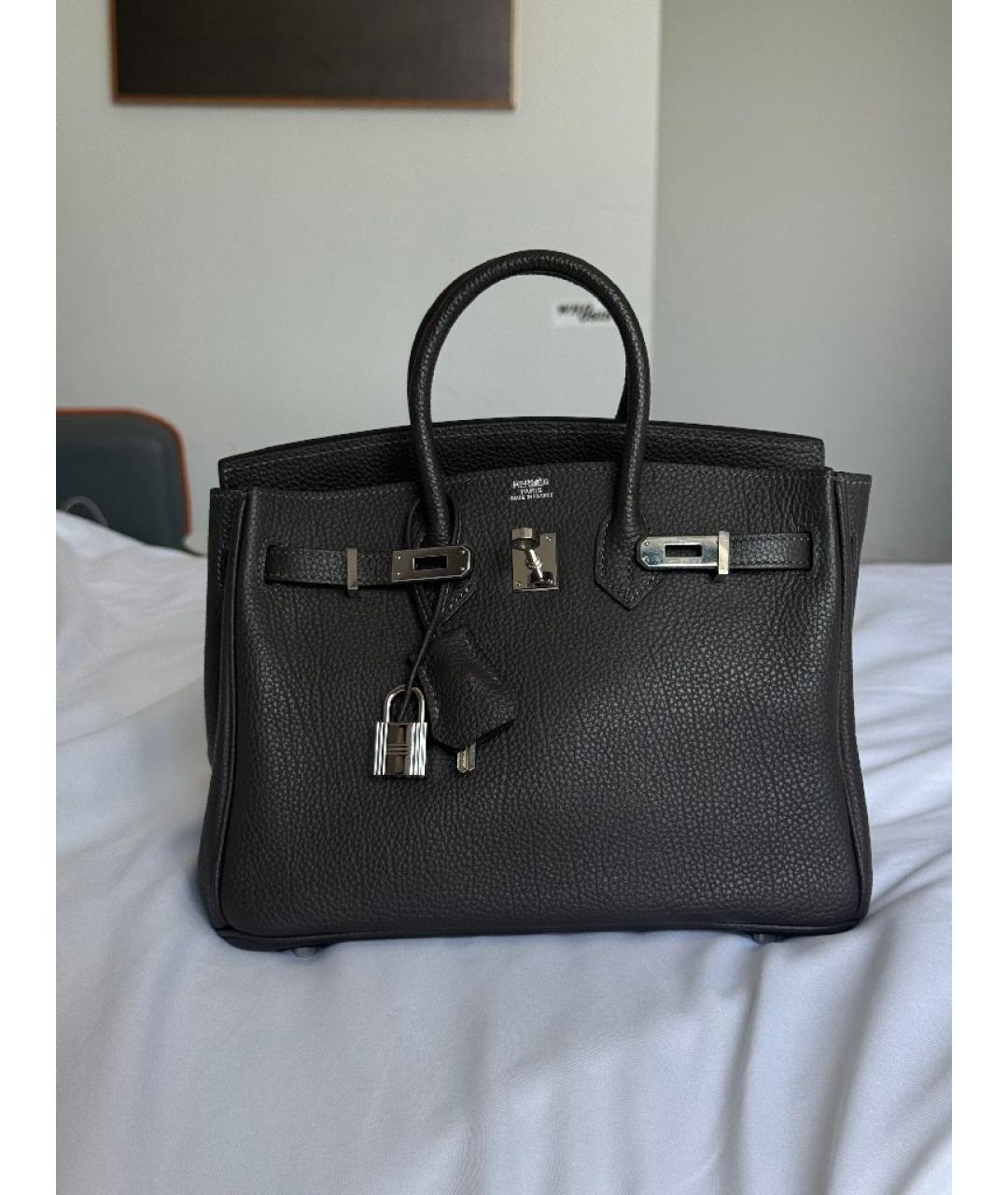 HERMES Кожаная сумка с короткими ручками, фото 10