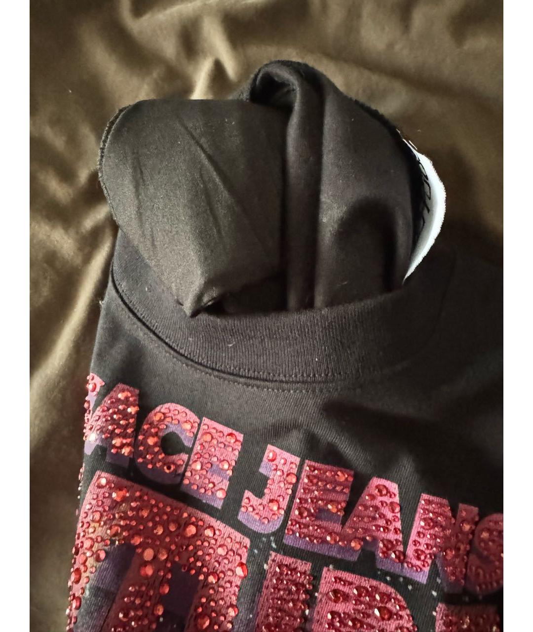 VERSACE JEANS COUTURE Черная хлопковая футболка, фото 4