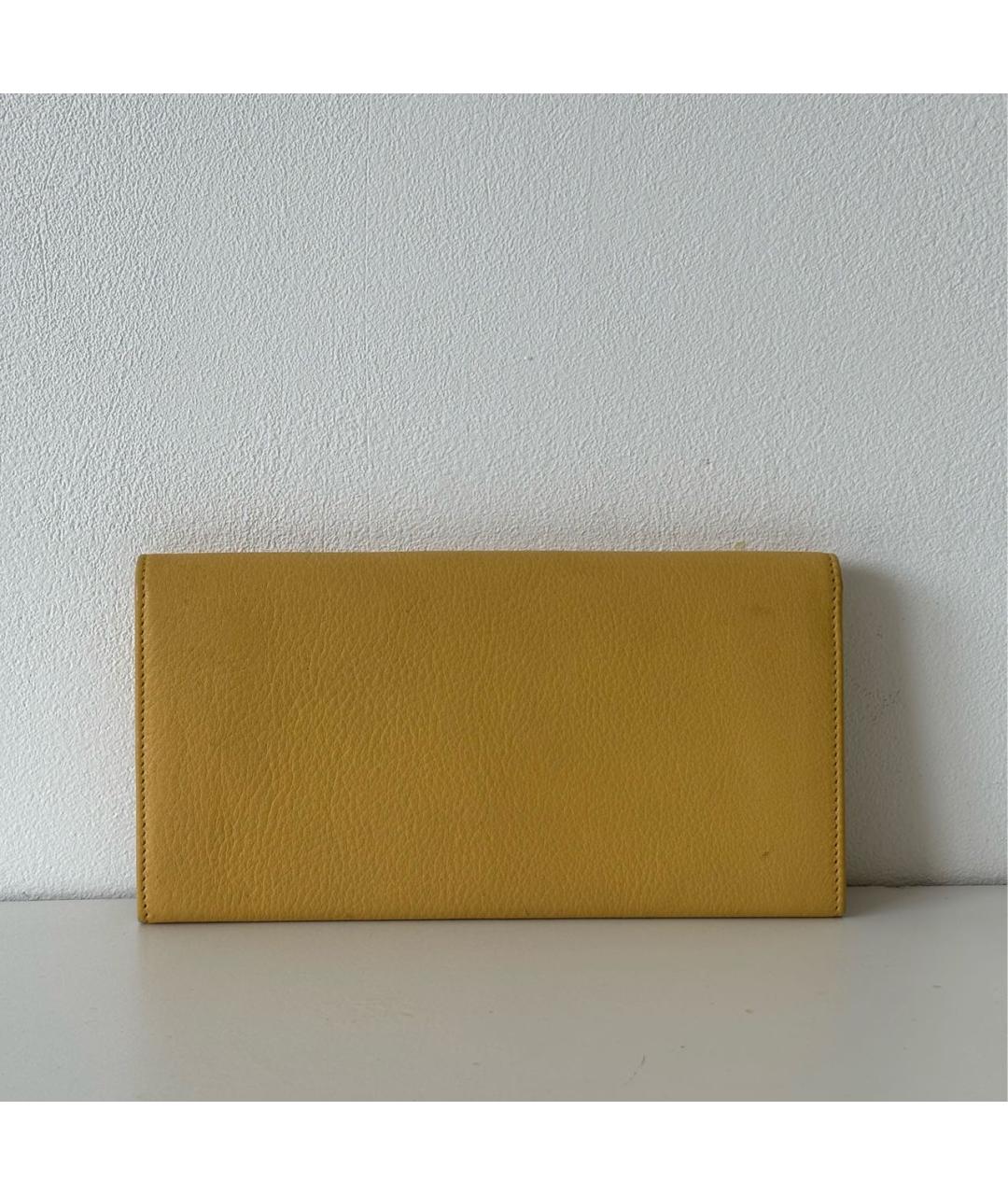NINA RICCI Желтый кожаный кошелек, фото 3