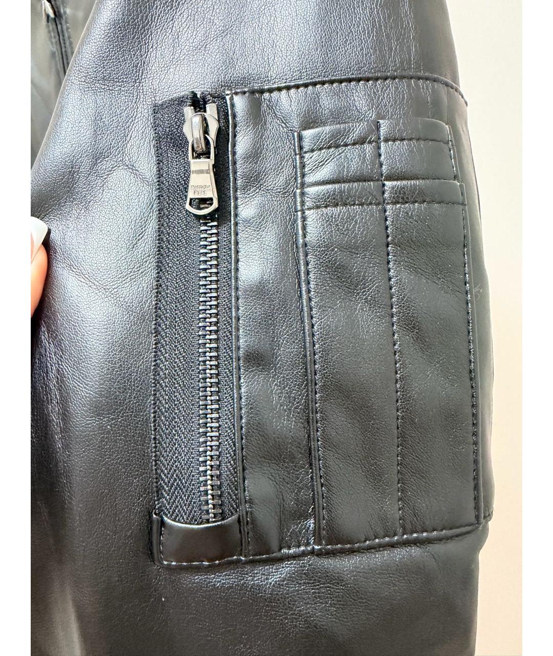 PATRIZIA PEPE Черная полиуретановая куртка, фото 8