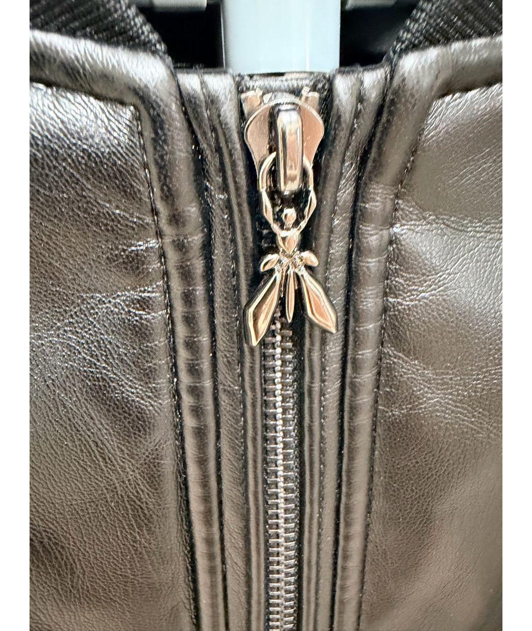 PATRIZIA PEPE Черная полиуретановая куртка, фото 4