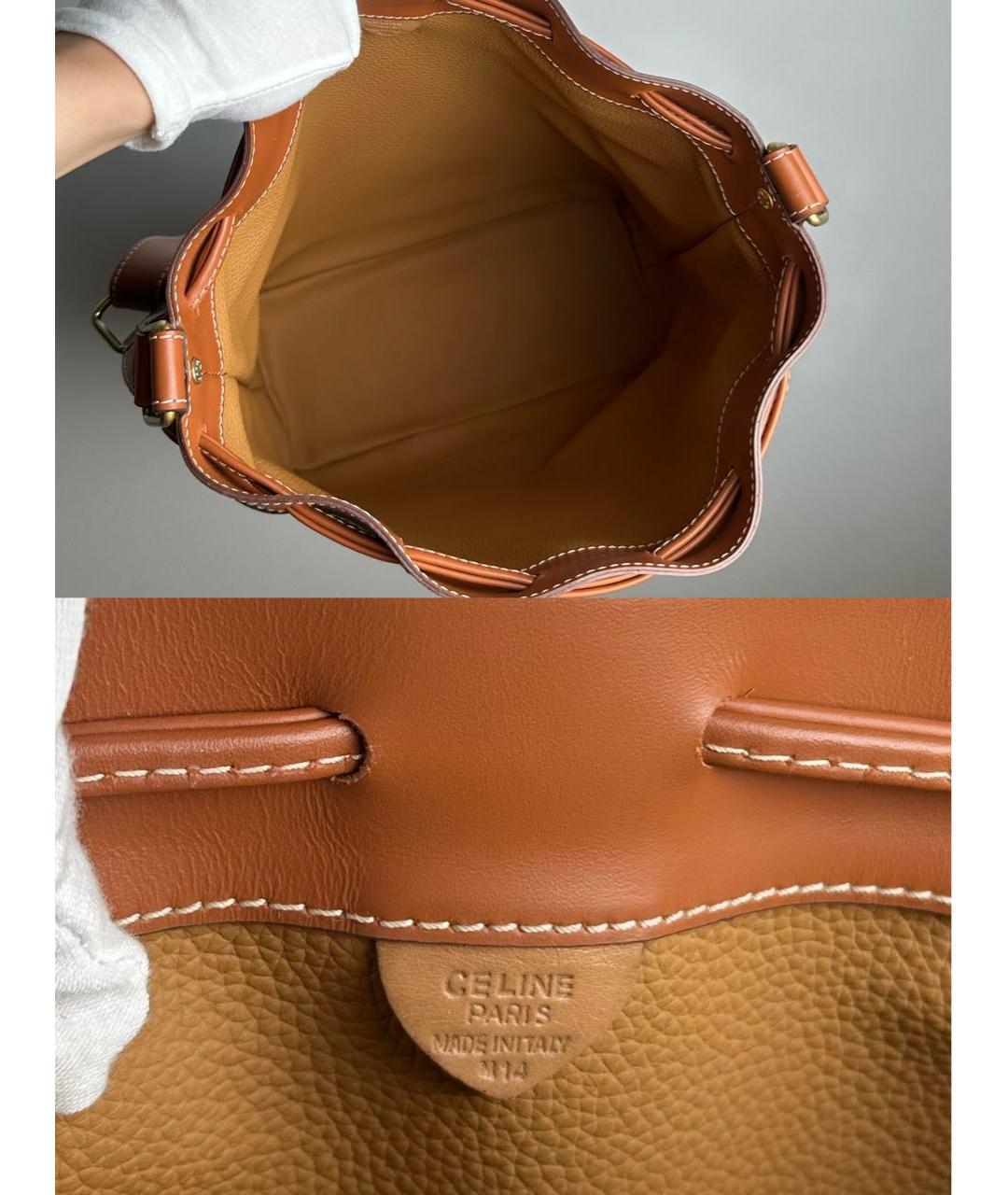 CELINE Коричневая сумка с короткими ручками, фото 7