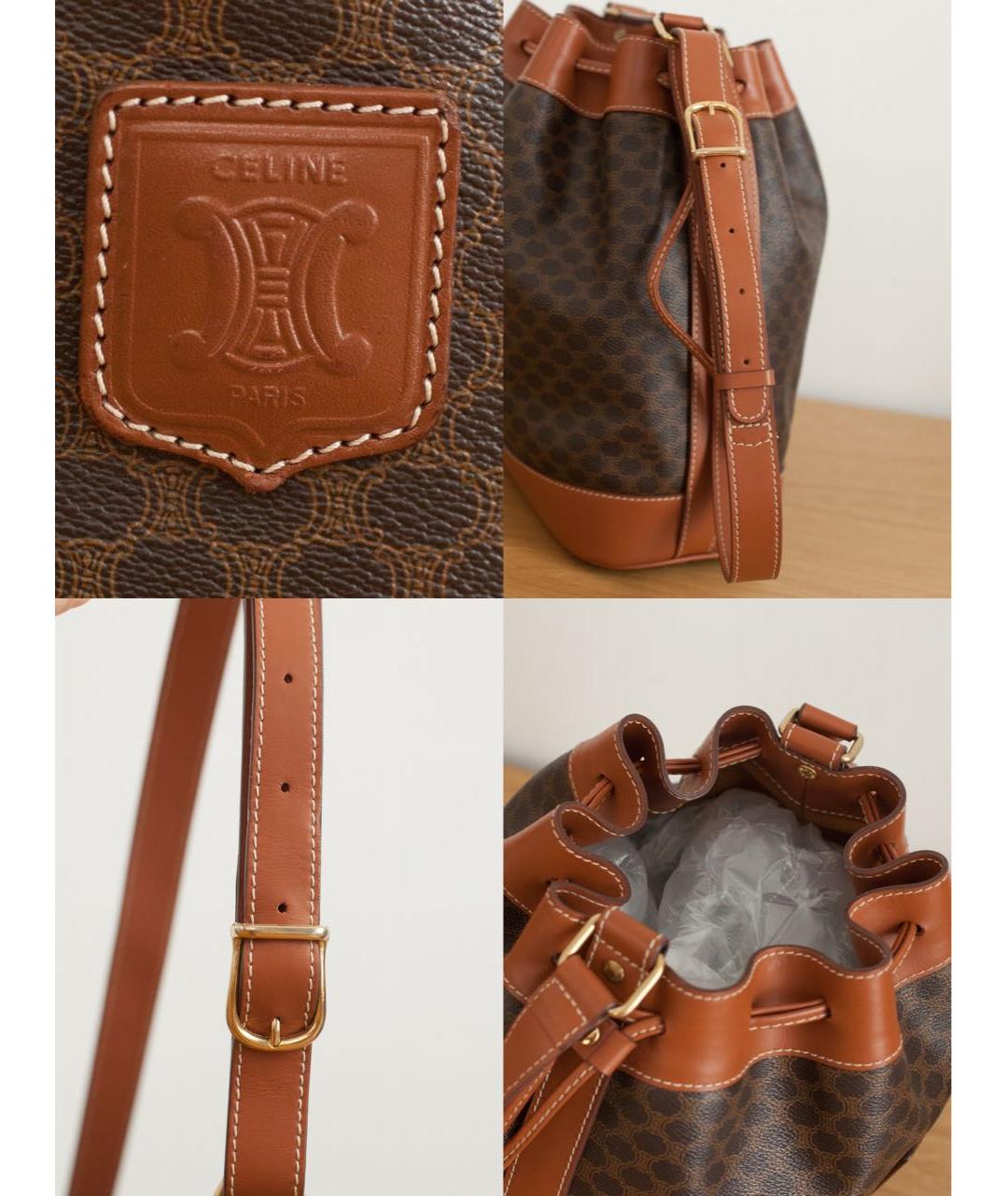 CELINE Коричневая сумка с короткими ручками, фото 6