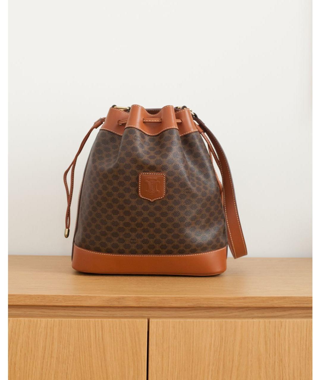 CELINE Коричневая сумка с короткими ручками, фото 8